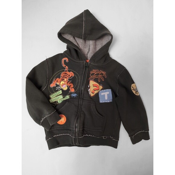 Disney Other - Vintage Disney Jacket 2T Tigger Olive Green Olive Zip Up Y2K Sweatshirt Hoodie